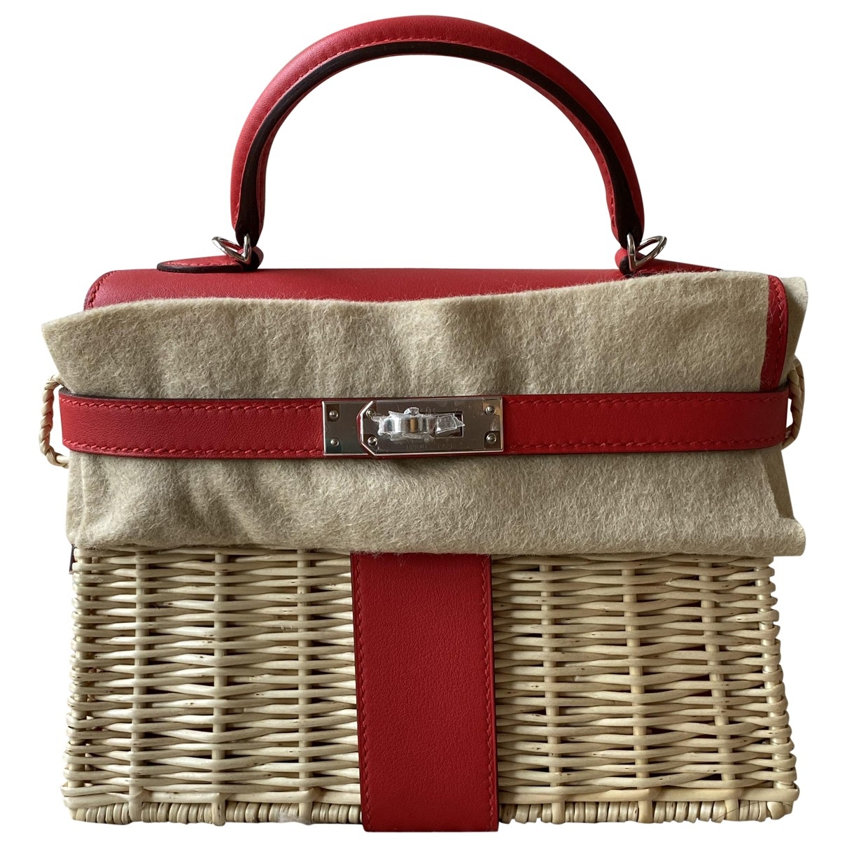 Kelly picnic handbag Hermès Red in 